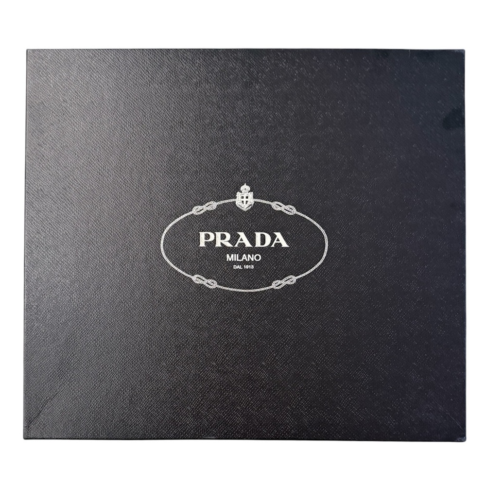 Prada Black Logo Empty Shoe Box Logo Interior
